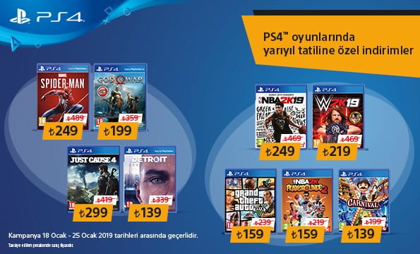 Ülkemizde, yarıyıl tatiline özel PlayStation 4 indirimleri başladı