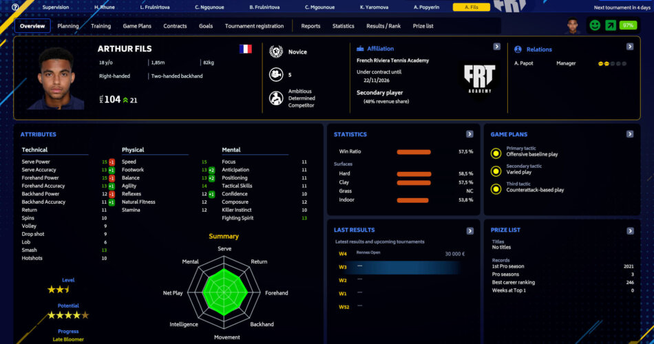 Tennis Manager 2023 incelemesi
