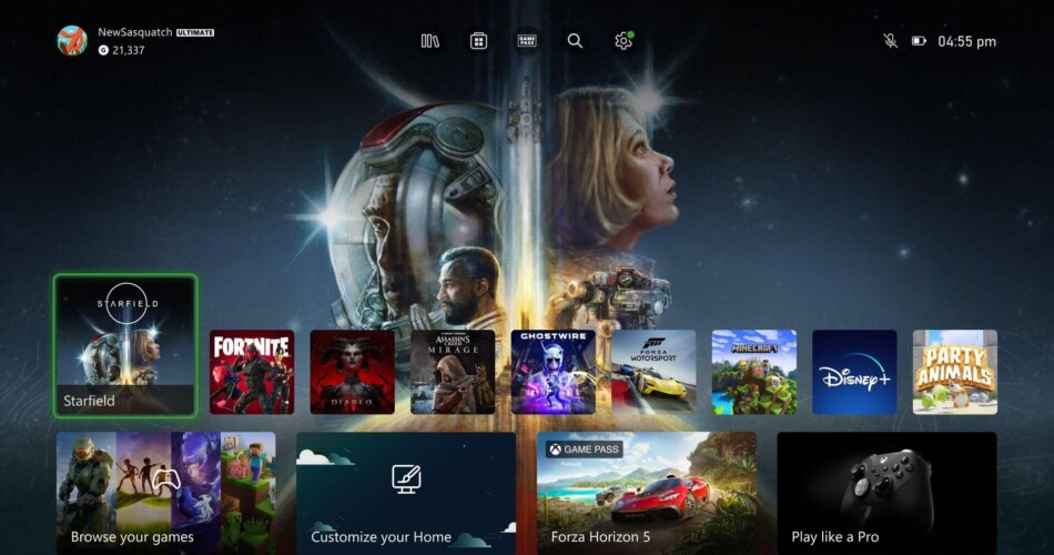 Xbox konsollarının ana sayfasının tasarımı güncellendi